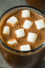 Sweet Warm Homemade Hot Chocolate with Marshmallows