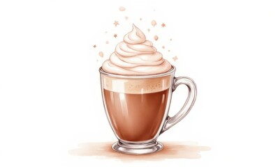 Delicious hot chocolate drink