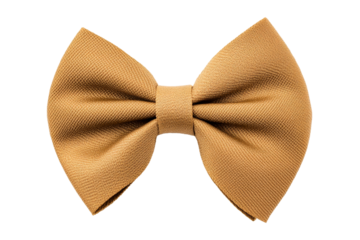 Formal golden bowtie, classy fashion, elegant design element, cut out transparent