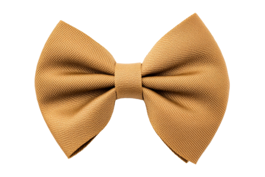 Formal golden bowtie, classy fashion, elegant design element, cut out transparent
