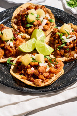 Authentic Tacos al Pastor with Pineapple and Cilantro