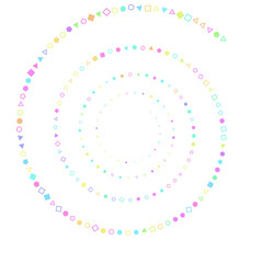 Colorful geometry spiral background.	
