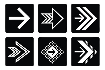 Various white arrow icons, including single arrows, double arrows, and triple arrows