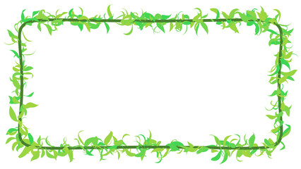 Vine Decor. Leaf frame 3d rendering.	