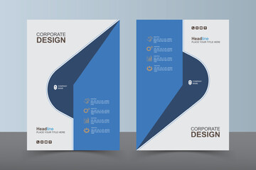 Modern Layout Flyer. Corporate Book Cover Design, EPS Vector Template. Can be Adapt to Brochure, Annual Report, Magazine, Business Presentation, Poster, flyer, Banner, Website