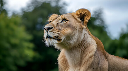 Obraz premium Lioness Portrait In Forest