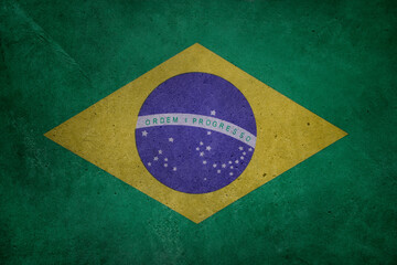 Grunge Brazil flag