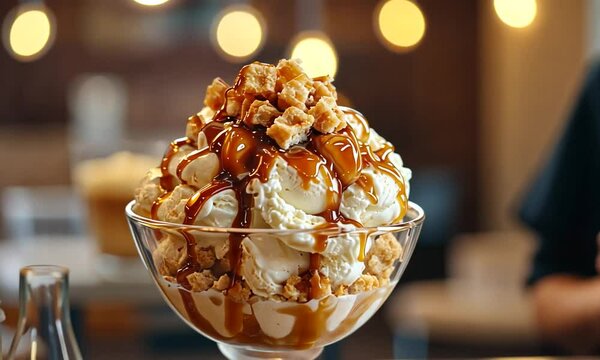 hokey pokey ice cream sundae video new zealand sweets