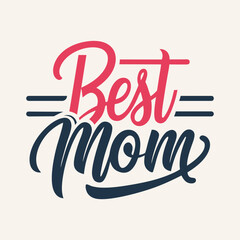 typography illustration of best mom
