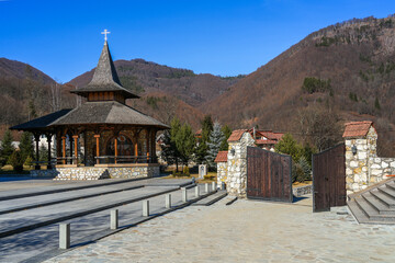 Lupșa Monastery, Transylvania, Romania, Europe. The monastery was founded in 1429 and is the...