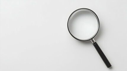Simple Magnifying Glass On White Background