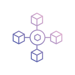 Obraz premium Blockchain vector icon 