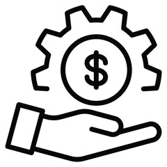 Operating Cost icon line vector illustration