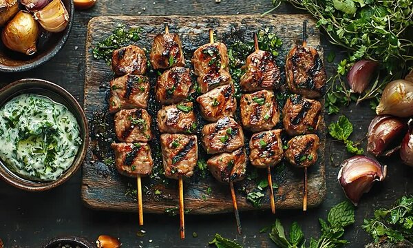 herb-marinated lamb skewers video new zealand cuisine
