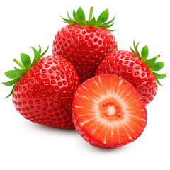 strawberry against transparent background