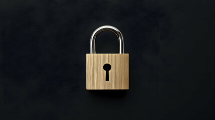 Naklejka premium Close Up View Of Security Lock On Dark Background