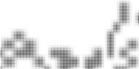 Abstract Halftone Vector Background with Dotted Pattern. Minimalist Black and White Dot Texture for Graphic Design. Vector. Illustration. 