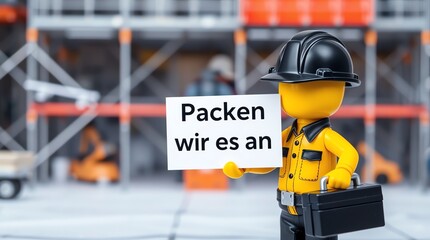 Fototapeta premium Packen wir es an