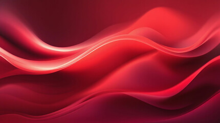 Obraz premium Abstract Red Gradient with Soft Blurred Waves