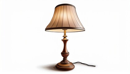 illustration of table lamp isolated on white