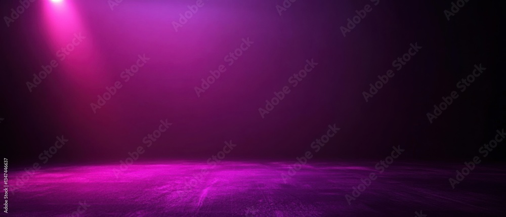 Poster abstract magenta studio background with spotlight and textured floor, creating a vibrant and dynamic