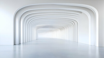 Fototapeta premium White Archway Corridor Perspective