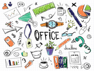 Office doodle sketch