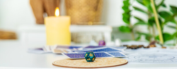 Astrology and fortune telling. Selective focus.
