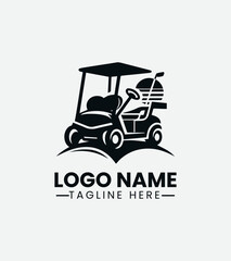 Golf Cart Logo Design, Electric Golf Cart Logo, Golf Vehicle Logo