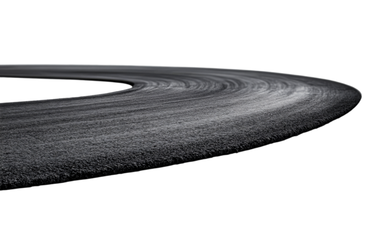 Dark disc texture surface, rough pattern close-up, grainy, cut out transparent