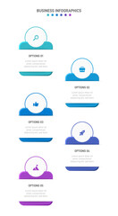 Vertical progress bar featuring 5 arrow-shaped elements, symbolizing the five stages of business strategy and progression. Clean timeline infographic design template. Vector for mobile presentation.
