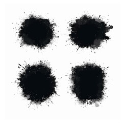 set of ink splashes