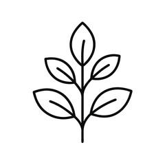 Elegant plant line art on a clean white background. Minimalist botanical illustration perfect for modern decor, printables, or eco-friendly designs. Simple yet sophisticated nature-inspired art