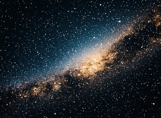 Observing Milky Way Galaxy Glowing with Countless Stars in Night Sky