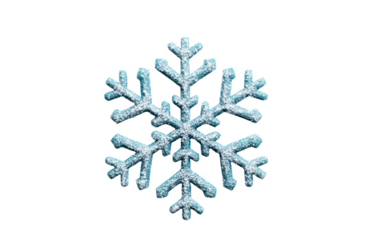 Detailed Snow Flake with Crystals, cut out transparent - Powered by Adobe