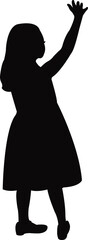 a girl body silhouette vector