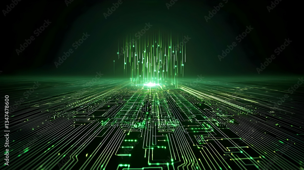 Aufkleber digital circuit pattern futuristic background