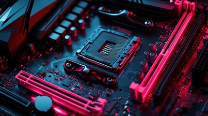 Close-up of a Computer Motherboard