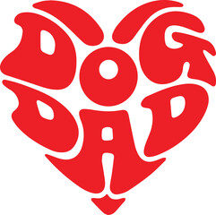 dog dad typography vector design