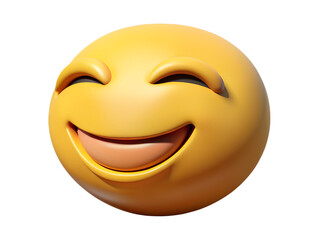 Fototapeta premium Smiling Face with Closed Eyes – Serenity and Joy