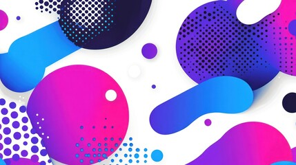 Abstract colorful background with dots and shapes