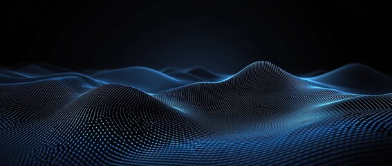 Blue technology background vector presentation design illustration with lines and dots,