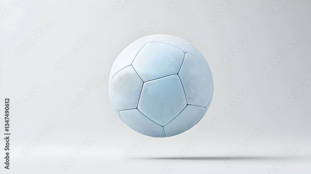 Poster floating white sphere with subtle pattern