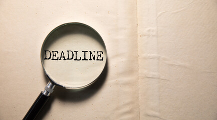  text deadline with magnifier