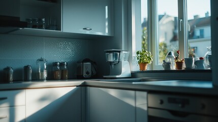 Modern Kitchen with Sunlight