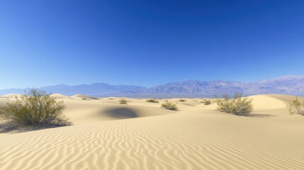 Naklejka premium Desert Landscape with Mountain Views