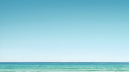 Obraz premium Ocean Horizon Line Under Blue Sky