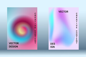 Minimum vector coverage. A set of modern abstract covers. Creative fluid backgrounds from current forms to design a fashionable abstract cover, banner, poster, booklet.