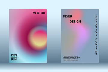Modern design template. Creative fluid backgrounds. A set of modern abstract covers. Blurred bright colors mesh background. Bright print.