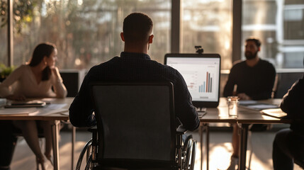 Disabled Entrepreneur Delivering Innovative Business Pitch with Augmented Reality to Investors